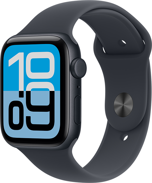 Apple Watch SE 3 GPS 44mm Midnight Aluminum Case with Midnight Sport Band - M/L